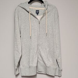GAP Men's Light Gray Zip-Up Hoodie